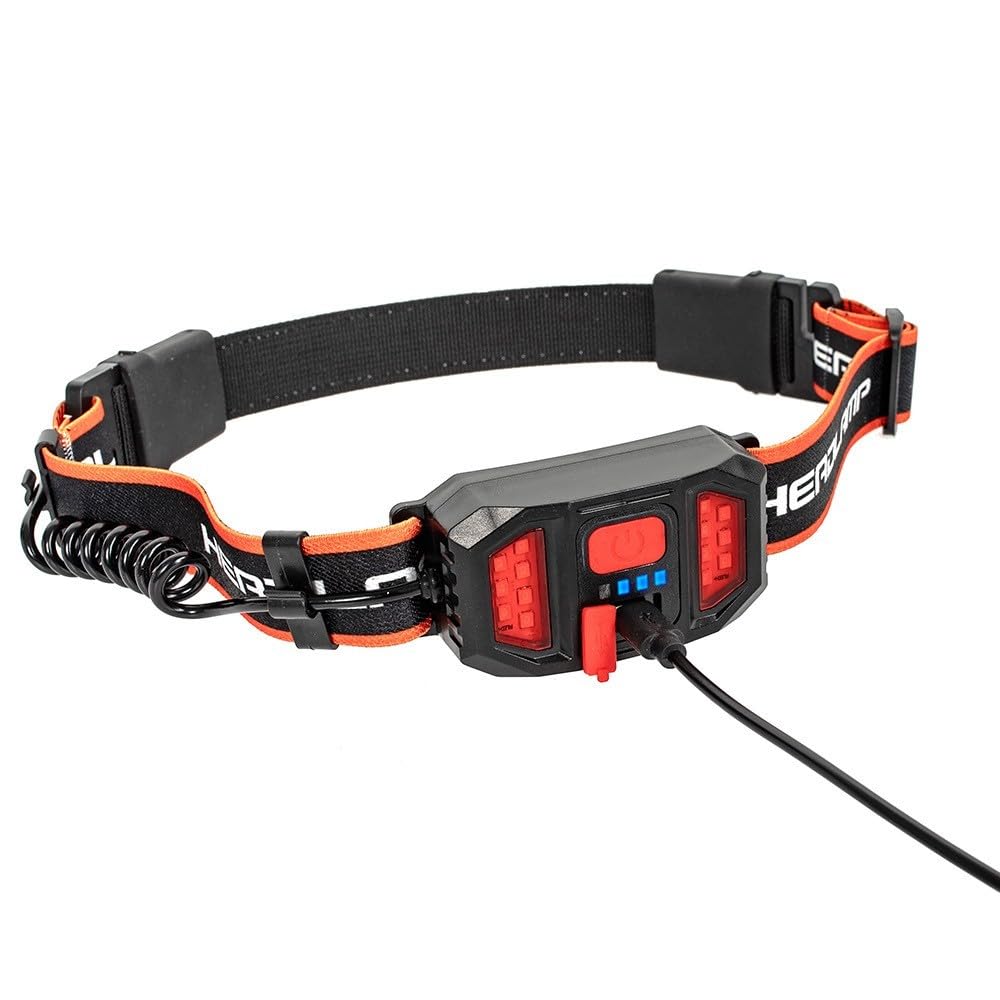 LED Stirnlampe, 350LM USB Wiederaufladbare Stirnlampe mit 4 Batterieanzeigen, für Camping Radfahren Nacht Laufen