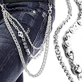 Gothic Punk Pants Chain for Men – Adjustable 60-80cm Stainless Steel Jean & Waist Chain, Emo Style Fashion Chain