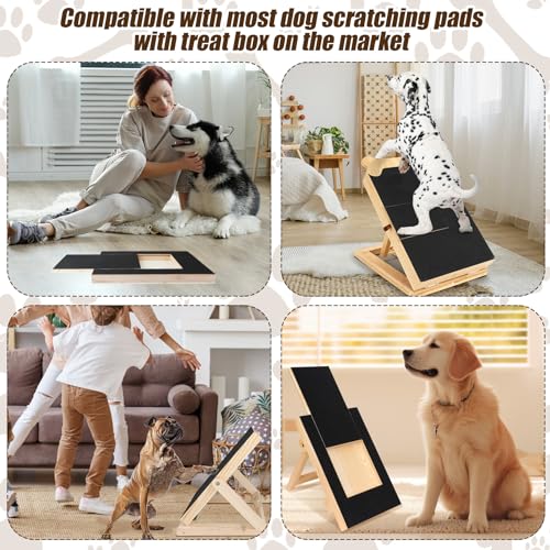 XIHIRCD 5 Stück Hunde Kratzbrett Schleifpapier Ersatz 35 x 25 cm, Emery Hunde Schleifpapier Kratzpad Selbstklebendes Sandpapier Hundekratzer mit Snack-Schublade für Haustiere, Pediküre, Trimmen