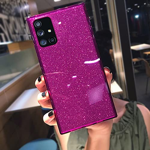 Housse Samsung S10 carrée violette luminescente au design tendance