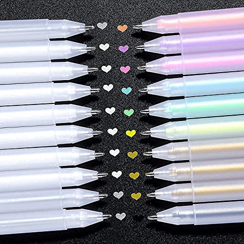 Ohuhu Alcohol Brush Markers, 168-Color Art Markers Set, Double Tipped Alcohol-Based Markers (Chisel & Brush) Gold Silver White Gel Ink Pen Set 10 Colors (20 Pack) Gel Ink Pens, White Pens #TOP2