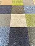 24 x Random Patchwork Carpet Tiles 50x50cm 6 SQM Heavy Duty Commercial Garage Porch Office Shed Conservatory Home Hardwearing Anti-Slip Floor Covering Premium Flooring Rugs Floor Tiles