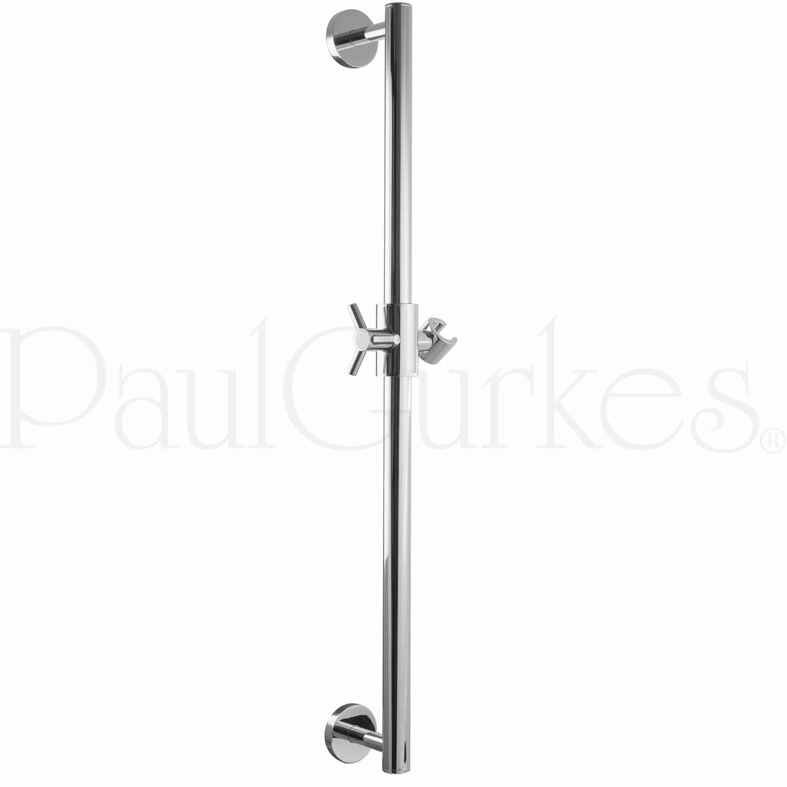 Sistema de Ducha Empotrado Completo con Barra de Ducha, Latón Cromado, Cabezal Redondo 30 cm, Montaje en Pared