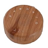 VTECHVAT White Noise Machine Einschlafhilfe Baby Tragbar Weißes Rauschen Rauschgerät Baby Kind 19 Klänge Schlaf Geräuschen Schlafmitte für Zuhause,Büro,Reisen Braun Holz-farbe