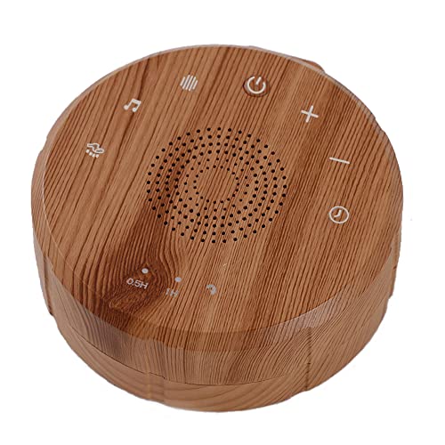 VTECHVAT White Noise Machine Einschlafhilfe Baby Tragbar Weißes Rauschen Rauschgerät Baby Kind 19 Klänge Schlaf Geräuschen Schlafmitte für Zuhause,Büro,Reisen Braun Holz-farbe Cover