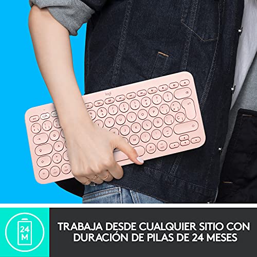 Miniatura 6 de Logitech K380 Teclado Bluetooth Multidispositivo Para Mac, Perfil Compacto, Conexión Hasta 3 Dispositivos, Teclado De Tijera, Batería De Hasta 2 Años, Macos Ios Ipados, Qwerty Español - Rosa