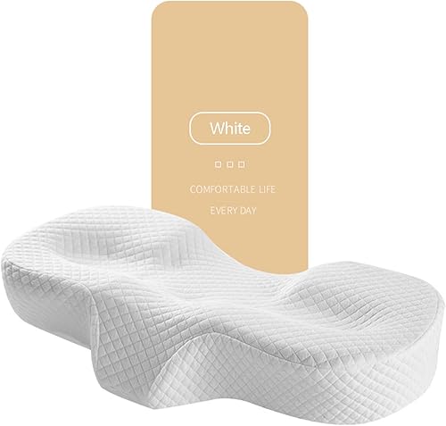 Almohada cervical de espuma viscoelástica de contorno para aliviar el dolor de cuello, almohada ergonómica para dormir, almohada ortopédica para el