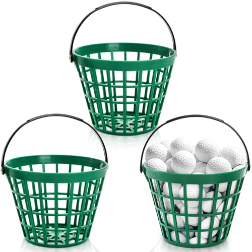 Bekith 3 Pack Small Plastic Golf Ball Basket, Golf Ball