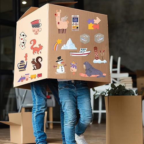 WALPLUS Make-a-Face Dressed-up Animals Sticker Craft 48 Sheets 15x20cm Party Favor DIY Kids Activity Removable Mix and Match Animal Faces - Image 4