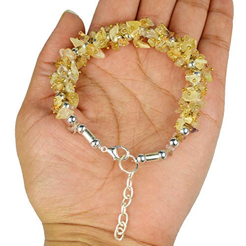 Image of Reiki Crystal Products Certified Citrine Bracelet Reiki Healing Crystal Stone Chip Bracelet, Charged By Reiki Grandmaster & Vastu Expert