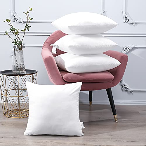 Soleebee Premium Polyester Pillow Inserts, Square Set Of 4 Decorative Throw Pillow Inserts,18 X 18 Inches Hypoallergenic Couch Cushion Sham Stuffer #TOP2
