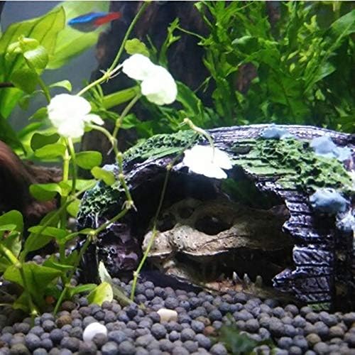 NA 2 Pieces Fish Tank Broken Barrel Cave Decor Aquarium Fish Tank Resin Broken Barrel Ornament Cave Landscaping Decoration for Fish Shrimp Hiding Aquarium