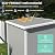 UDPATIO Outdoor Storage Shed 5x3 FT, Garden Resin Shed for Bike, Garbage Can, Tools, Outside Plastic Sheds with Floor for Backyard, Patio, Lawn, Grey & White