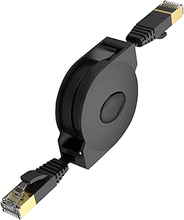 MOOKEENONE 1* CAT6 Network Cable, Ethernet Cable Portable Retractable Ethernet LAN Internet Network Cable