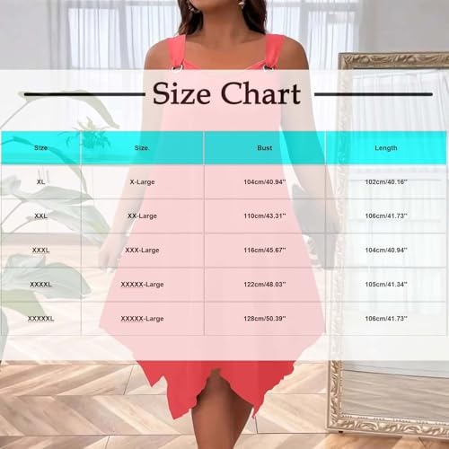 HGps8w Women's Handkerchief Hem Summer O-Ring Tank Dress, Plus Size Casual V Neck Loose Sleeveless Beach Mini Dresses3