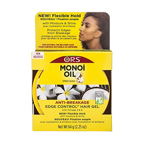 ORS Monoi Oil Anti-Breakage Edge Control Hair Gel 2.25 oz (Pack of 4)