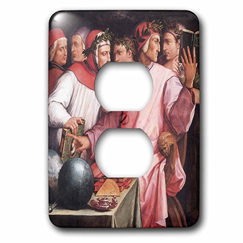 3dRose LLC 3dRose LLC lsp_127118_6 Dispute Between Dante and the Tuscan Love Poets by Giorgio Vasari - 2 Plug Outlet Cover