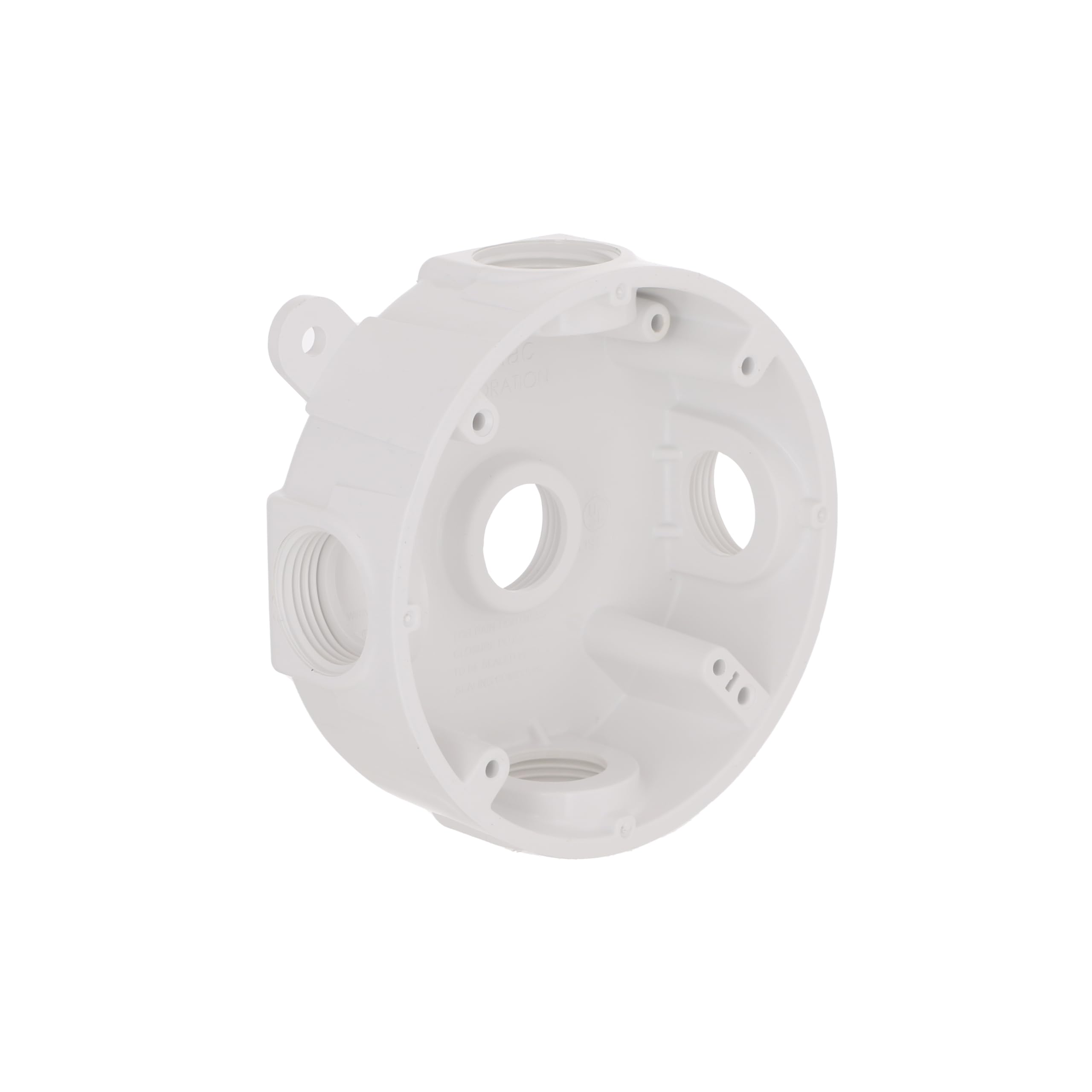 BELL PRB57550WH Round Weatherproof Box, Five 1/2 or 3/4 in. Threaded Outlets, White