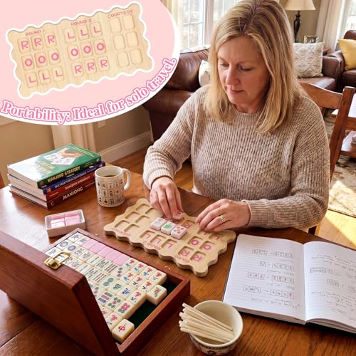 Tablero de práctica Mahjong para un jugador 6 x 12 pulgadas miniatura 4