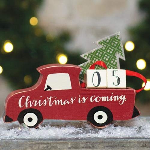 Primitives-by-Kathy-Hand-Lettered-Countdown-Block-Red-Truck Primitives by Kathy Hand Lettered Countdown Block Red Truck