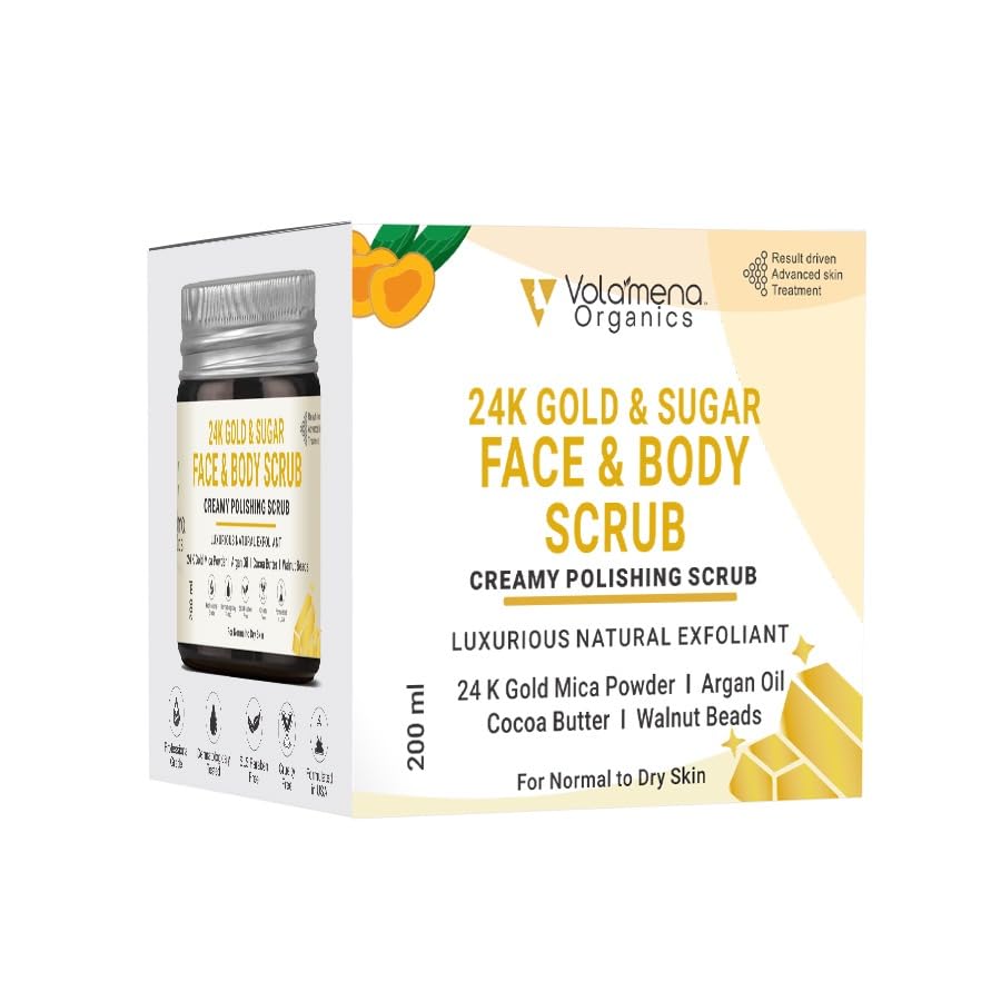 Volamena Smoothing Sugar Face & Body Scrub | Body Polishing Scrub | Removing Tan & Dead Skin Cells 200 ml-picture-19