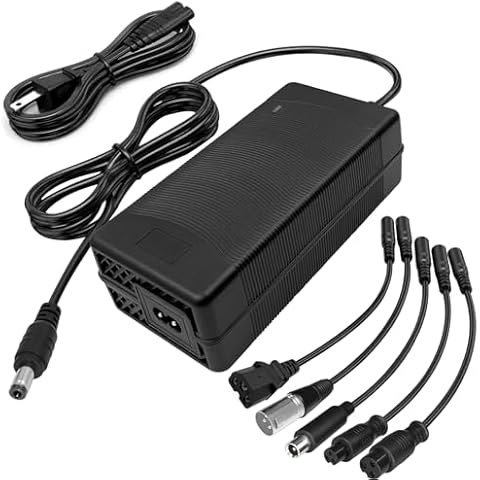 54.6V 3A Fast Charger (6 Plugs) Universal for 48V Lithium Battery 13S Electric Bike & Scooter Charger Cover