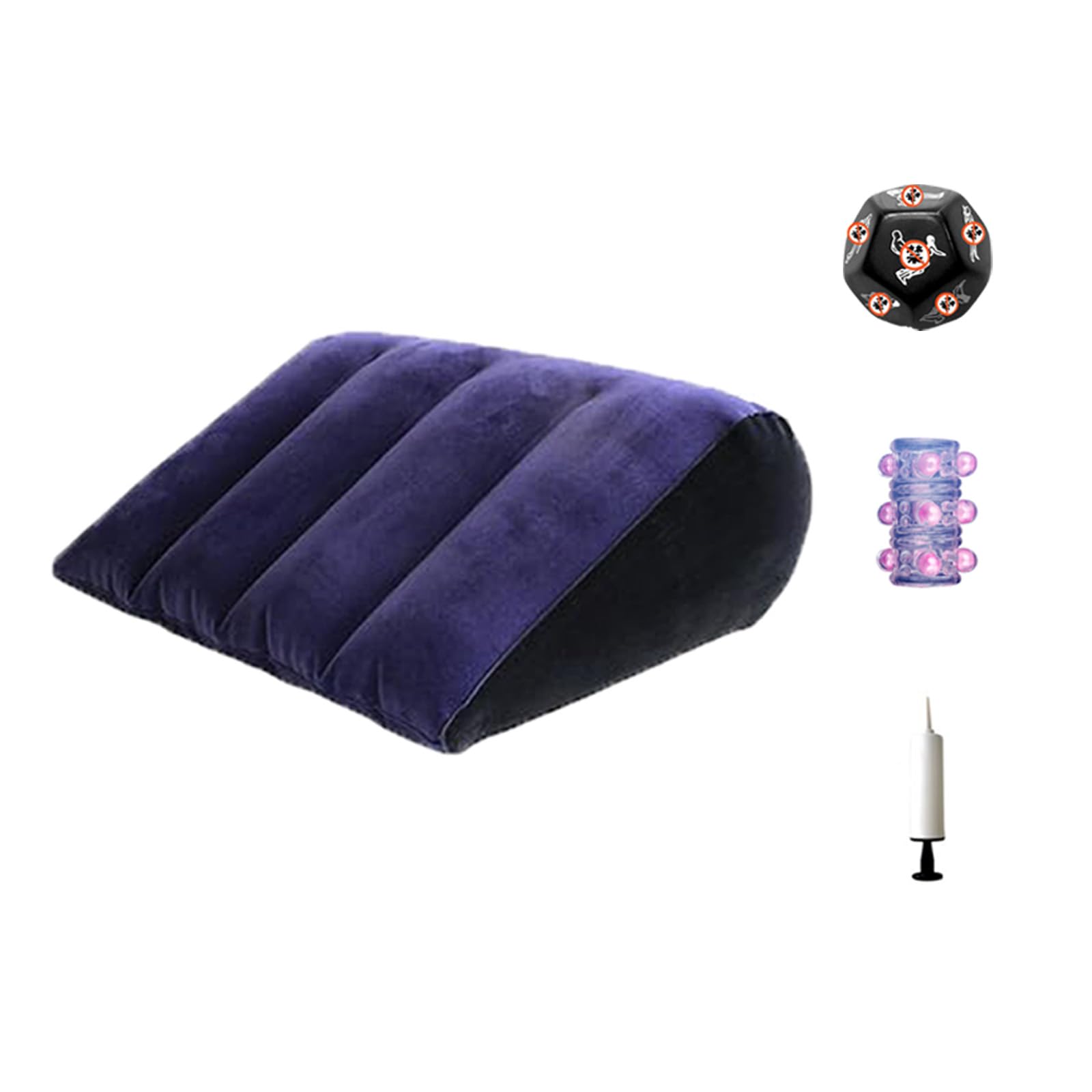 Cuscino per giocattoli sessuali 3 Pezzi, Erotico Multifunzionale Gonfiabile Cuscino con Dadi e Anello del pene per Uomini e Donne, Erotico Sex Toys per Coppie (blu)