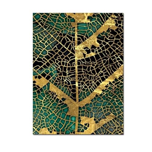 Tableau moderne pour salon : triptyque abstrait aux anneaux dorés 60x80