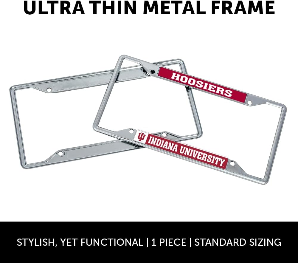 Desert Cactus Indiana University Bloomington Hoosiers Regular Car Accessories Metal License Plate Frame and Tag Holder for Front or Rear of Car (Mascot) - Image 2