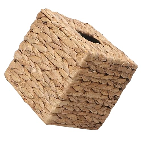 Alipis Box Pastoral Style Decorative Box Rattan Basket Short Plush Car Tissue Holder Packets of Tissues Unique Cute Tissue Holder Facial Red Novelty Generic Chrome Modern Napkin Hyacinth