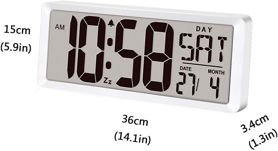 Weather Monitoring Clocks Large Screen Mute Electronic Wall Clock Calendar Pedestal Clock Temperature Detector Weather Detection Clock