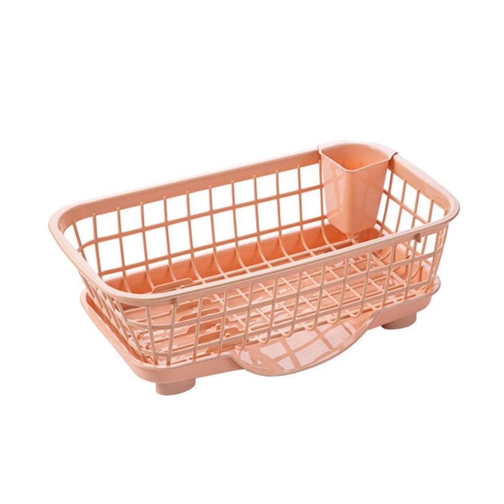 Geschirrkorb Haushaltsgeschirr Storage Rack mit Essstäbchen Käfig Haushalt Abnehmbare Teller Abfluss Gestell Küche Plastikgeschirr Regal Geschirr Trocknen Organizer und Utensilien Besteckhalter-Rack G