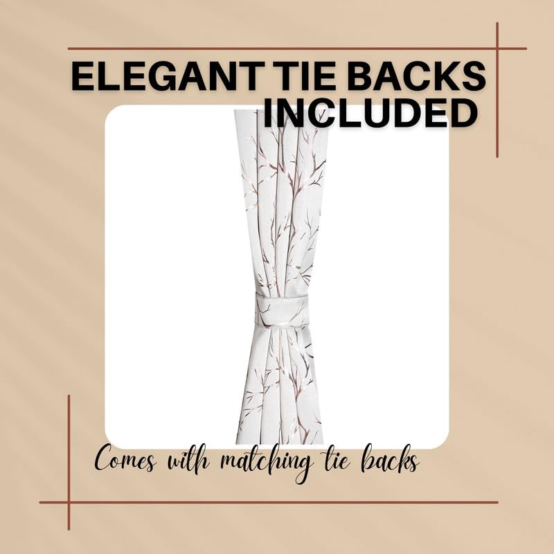 Image of Lighting Printed True Blackout Semi Long Door Curtains 8 Feet Set of 1, Heavy Room Darkening Thermal Insulated Eyelet Parda for Living Room & Bedroom, Curtains with Tie Back(121x243cm, Grey)