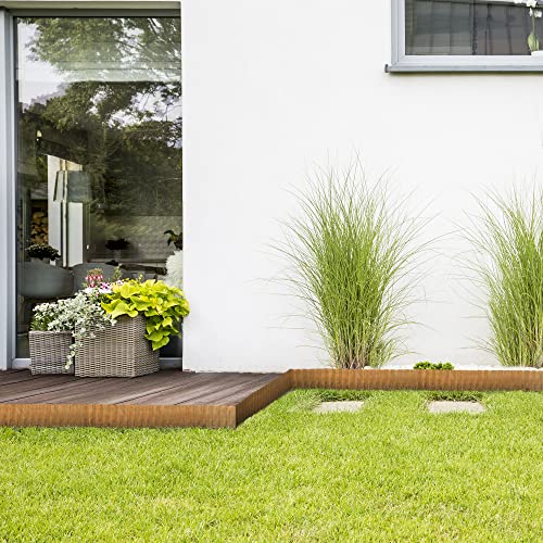 Worth 暂无 Garden 20 Feet Pre-Rusted Corrugated Edging - 6 Inch H. Sturdy Steel Landscape Lawn Edging thumb #6