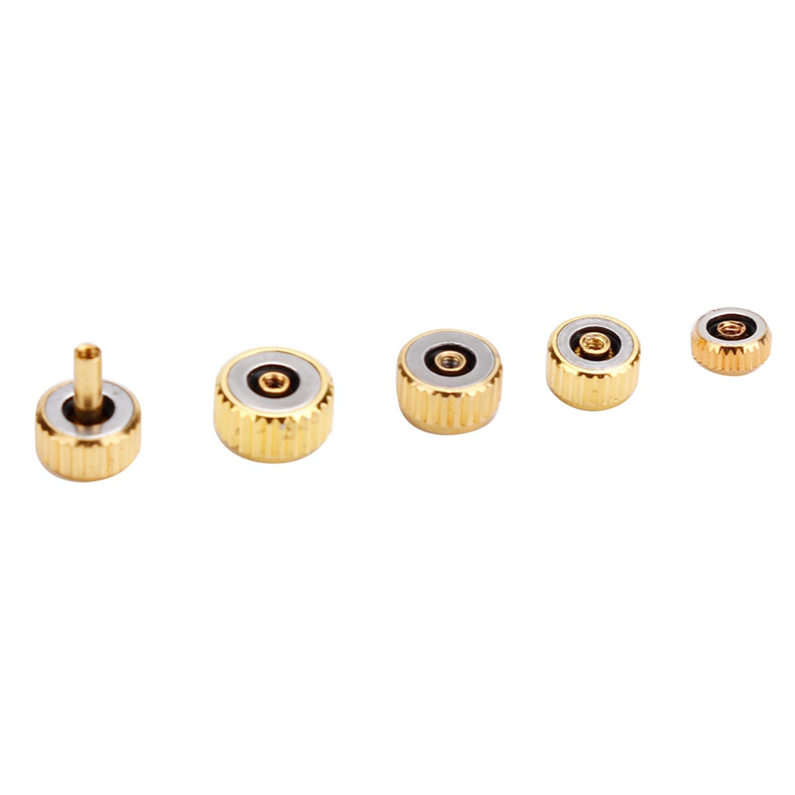 Watch Crown, Stainless Steel Watch Crown Spring Bar Set Watch Repairing Tool Accessory Watch Repair Kit Watch Stem Extender Crowns Accessory Repairing Replacement Tool Kit with Box