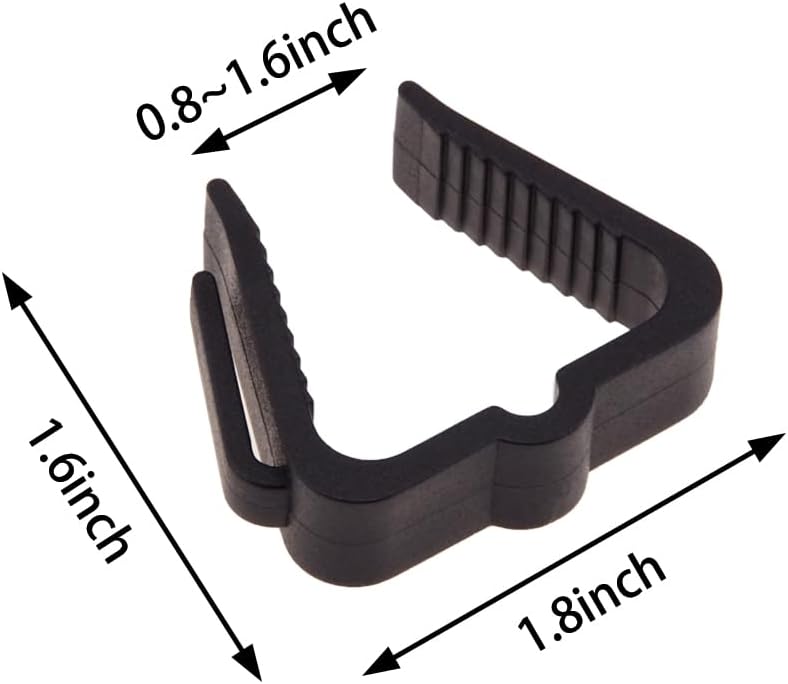 Christmas Light Clip Hook, Festive Light Hanger for Roof Gutter Fence Eaves, Weatherproof (Black100)
