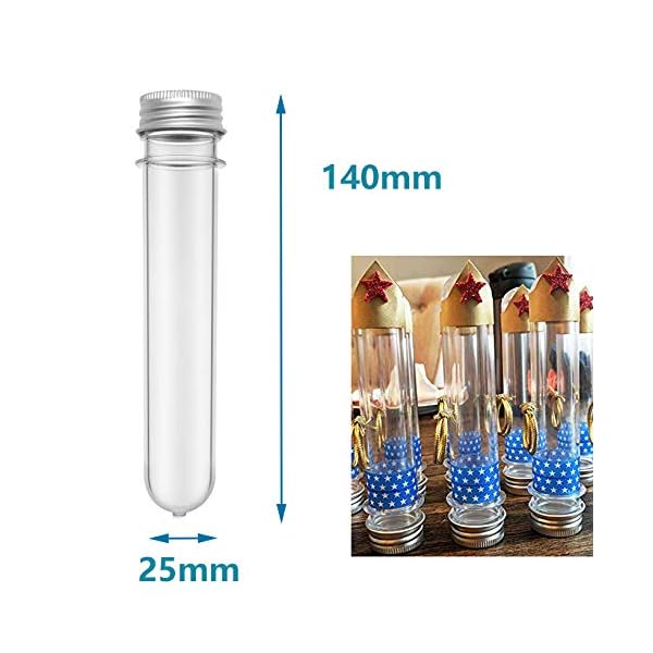 25PCS-Test-Tubes40ml-Clear-Plastic-Test-Tubes-with-Screw-Caps25x140mm-Tube-for-SampleScience-PartyGumballCandyBath-Salts 25PCS-Test-Tubes40ml-Clear-Plastic-Test-Tubes-with-Screw-Caps25x140mm-Tube-for-SampleScience-PartyGumballCandyBath-Salts