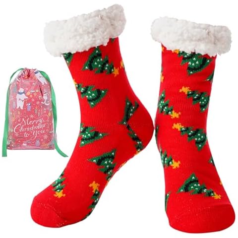 BONANGEL Christmas Cozy Slipper Socks Cover