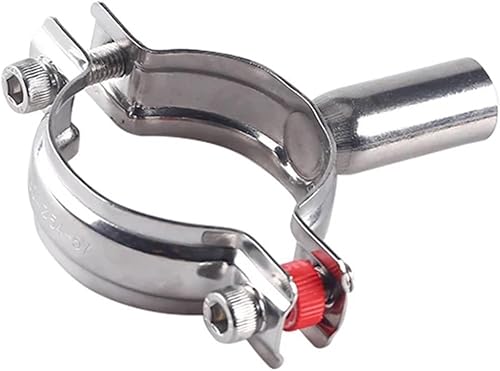 Miniatura 3 de Abrazadera de soporte de tubería de acero inoxidable, 2 piezas de soporte de tubo de anillo de suspensión, ajuste de abrazadera de tubo de