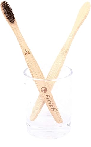Miniatura 5 de 12 cepillos de dientes de bambú biodegradables, cerdas de carbón suave, cepillo de dientes orgánico natural, cepillo de dientes ecológico para