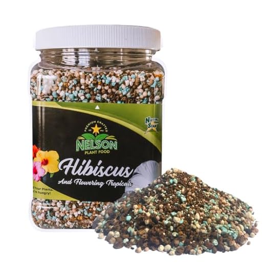 Nelson Plant Food - NutriStar Hibiscus Fertilizer - Outdoor and Indoor Plant Food - Tropical Hibiscus Fertilizer For All Flowering Tropical Plants