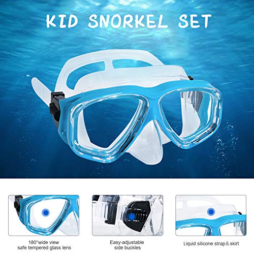 image for OMGear Kid Swim Mask Snorkel Set Snorkeling Gear for Kids Scuba Diving