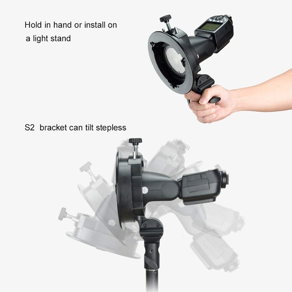 Godox S2 Bowens S-Type Coupe-Flux + Support pour Windows, Souple, boîtes, Vaisselle, etc. ; Beauté avec Monture Bowens
