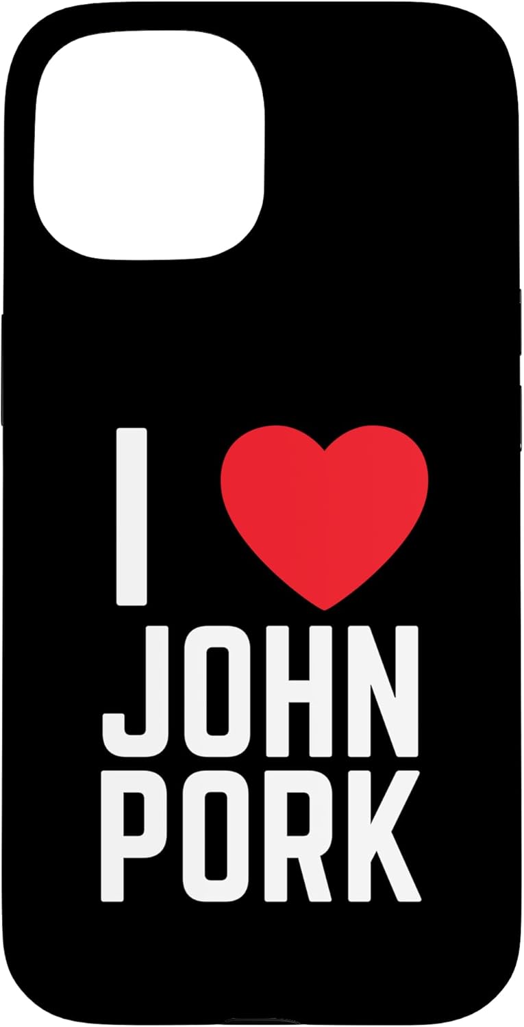 iPhone 13 I Heart John Pork Funny Genz Meme Case