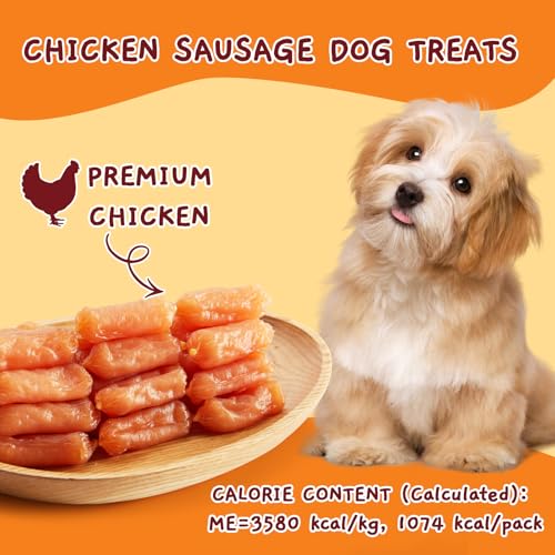 Image of Jungle Calling Soft Chicken Sausage Treats for Small & Medium Dogs, 10.6 oz