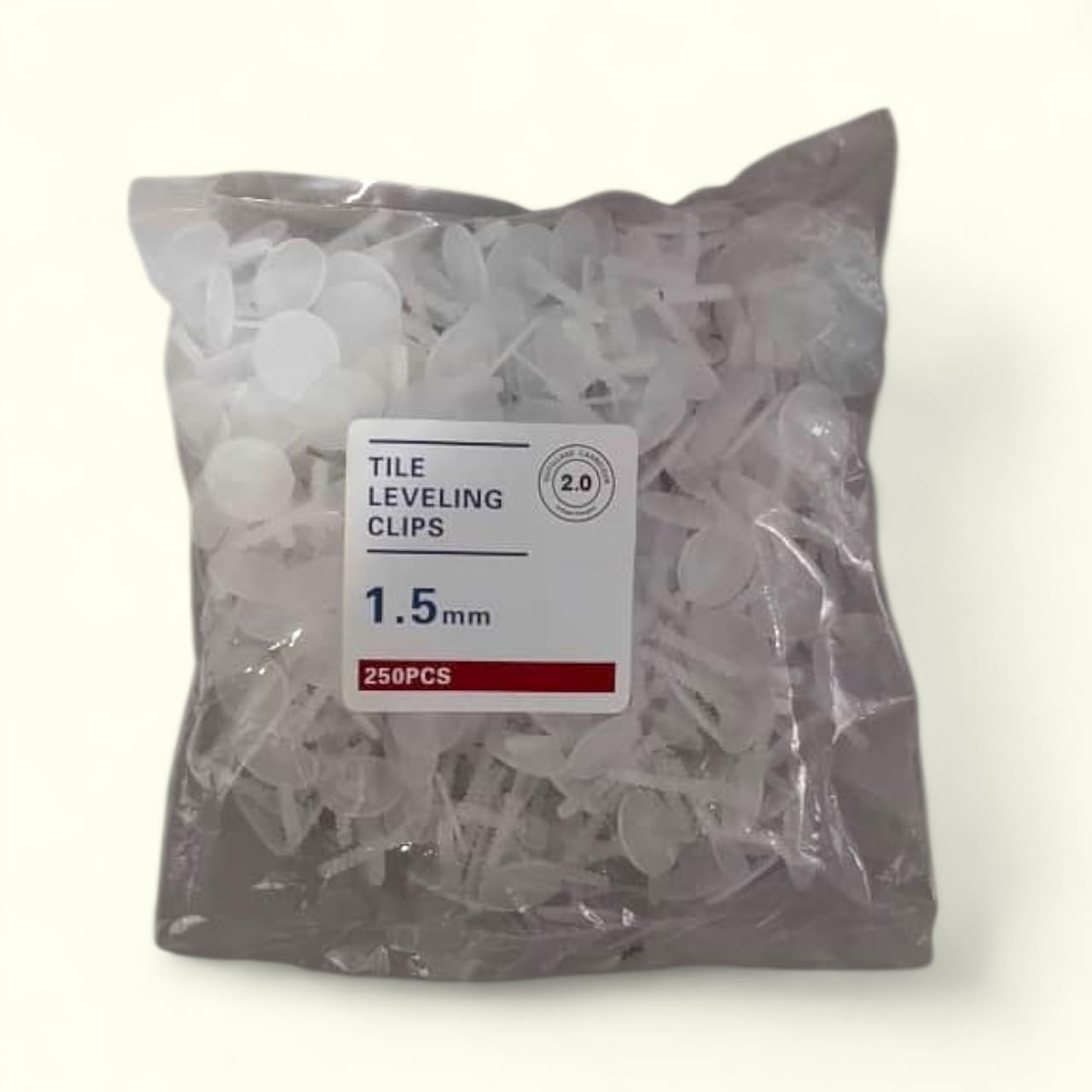 Crociere di livellamento per piastrelle 1,5 mm – confezione 250 pezzi – clips per sistema autolivellante – posa precisa gres porcellanato e ceramica – Outillage Carreleur 2.0