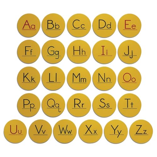 Spots alphabet S&S Worldwide W10710 : lot de 26 disques de sol éducatifs