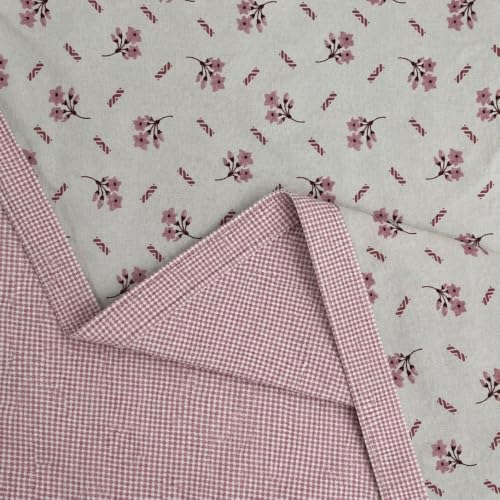 Image of Florida Reversible Cotton Dohar - Single Size (220x160 cm, 90 GSM, Pink Floral Pattern), Soft & Lightweight Blanket for All Seasons, Breathable & Skin‑Friendly Fabric