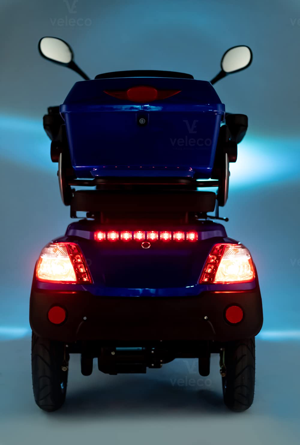 VELECO Dispositivo para discapacitadosde 4 Ruedas Para Personas Mayores Minusvalido FASTER 12km/h (Azul)