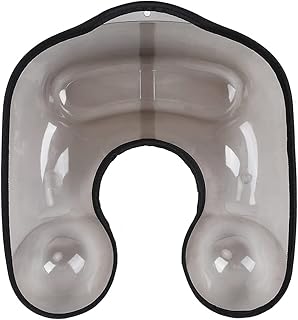 Bandeja de pescoço de cabeleireiro, bandeja de tingimento de cabelo de PVC durável profissional, ferramenta de permanente de cabelo, cabeleireiro para barbearia (preto)